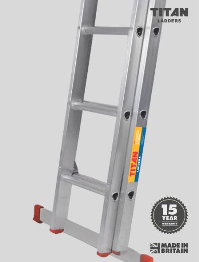 Titan Ladders - Manufacturers of British-made Lightweight Aluminium Double Section Ladders with Stabiliser Bars