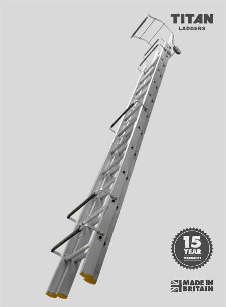 Single and Double Section Roof Ladders with Roof Hook