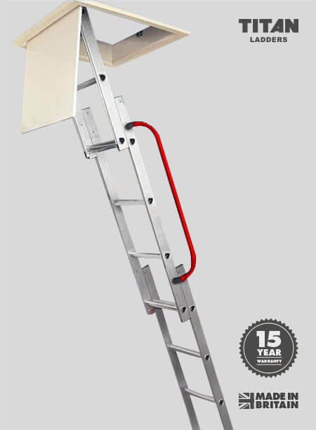Titan Ladders - Domestic Triple Section Aluminium Loft Ladder
