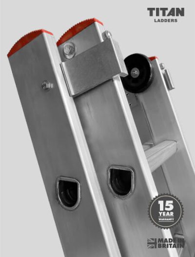 Titan Ladders - Manufacturers of British-made Trojan Industrial Aluminium Ladders with a Stabiliser Bar and Wall Wheels