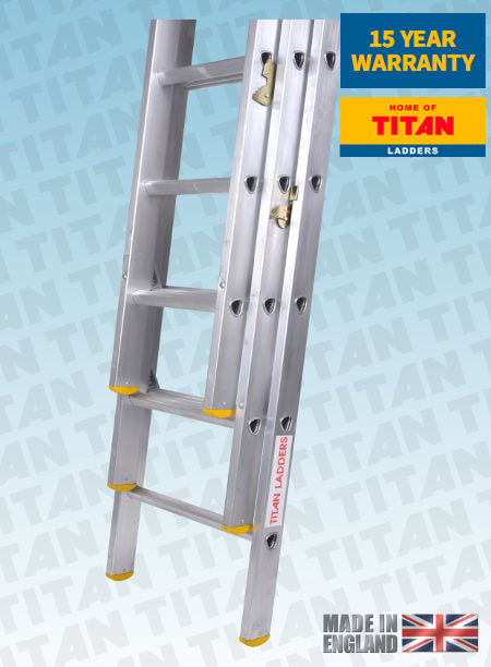 The Titan Classic Trade Ladder, a 3-Section Extension Ladder