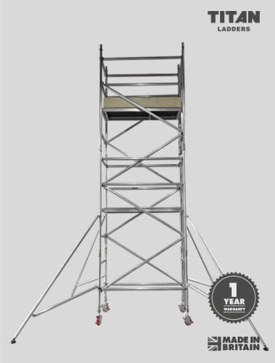 Titan TuFF Tower - an aluminium mobile scaffold tower for industrial and professional use, indoor or outdoor