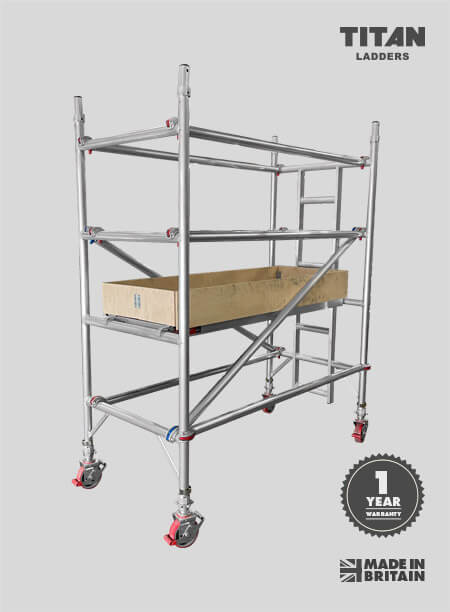 Titan TuFF Tower - an aluminium mobile scaffold tower for industrial and professional use, indoor or outdoor